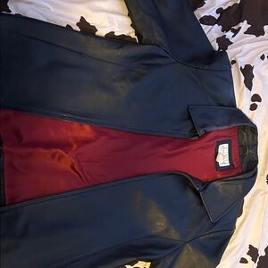 Worthington Black Trench Coat with Red Lining